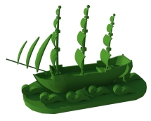 Топиари Корабль, h - 100 см, зеленый - газон Eco