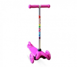 Самокат трехколесный Moove&amp;Fun   MF-MINI-LED розовый, фото 1