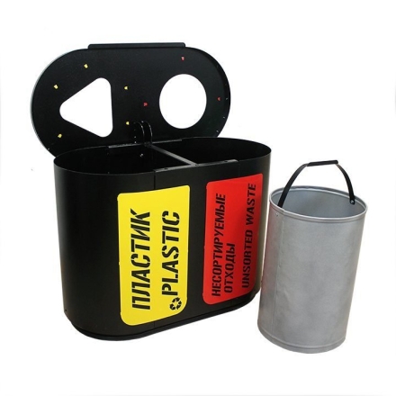 Урна для раздельного сбора мусора Город 2, 2 секции (2х21л), фото 2