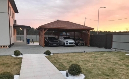 Навес для трех машин РИВЕРСАЙД Несущий каркас, фото 5