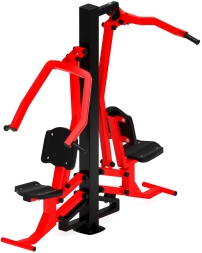 Тяга верхняя + жим от груди (красный) - Уличный тренажер двойной - СТ 027-11.И1, фото 5