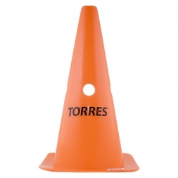 Конус трен. &quot;TORRES&quot; арт.TR1009, пластик, высота 30 см, с отв. для штанги TORRES, оранжевый