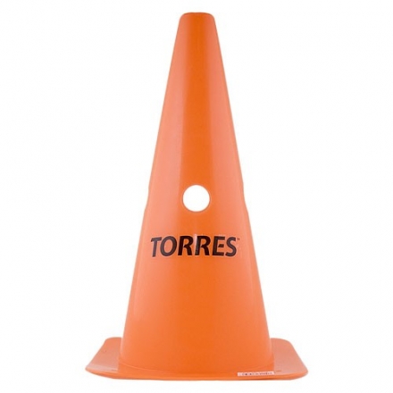 Конус трен. &quot;TORRES&quot; арт.TR1009, пластик, высота 30 см, с отв. для штанги TORRES, оранжевый, фото 1
