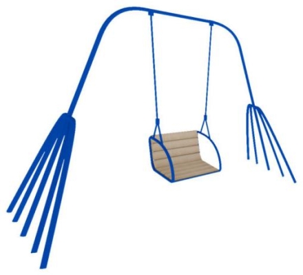 Детские качели Краб CКИ002-С для уличной площадки, фото 1