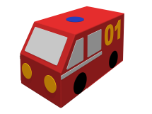 Контурная игрушка «Пожарная машина»