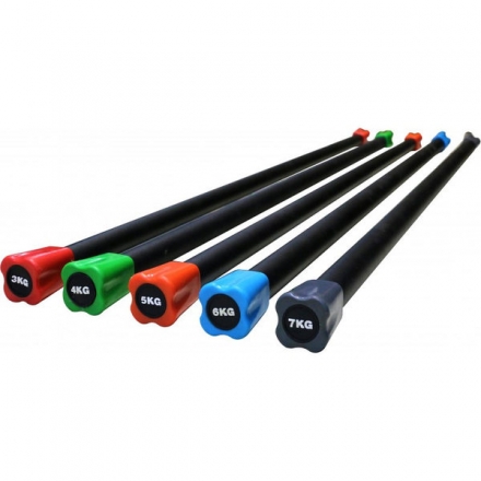 Бодибар Magnum 5кг L-1200мм неопрен, рез.наконечник Красный, фото 1