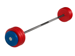 Штанга неразборная &quot;Barbell&quot; с цветными дисками d 25 мм, 40 кг