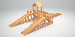 Зимняя деревянная горка &quot;Зима Wood&quot;-11, фото 4