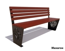 Парковая скамейка Индия, Лиственница (без подлокотников) 2,5 м