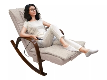 Массажное кресло качалка FUJIMO F2002 МСX Time2Chill Ivory (Tailor 2) Вишня