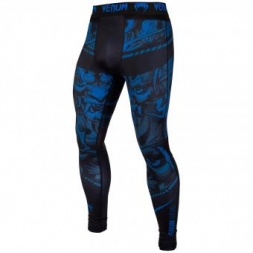 Компрессионные штаны Venum Devil Navy Blue/Black, фото 2