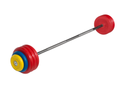 Штанга неразборная &quot;Barbell&quot; с цветными дисками d 25 мм, 42,5 кг