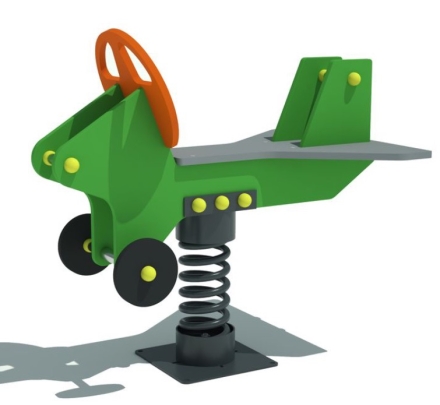 Качалка на пружине КНП Самолет для детской площадки, фото 1