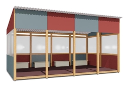 Теневой навес Классика ВСТ 1513/1 18 м2 для улицы, фото 1