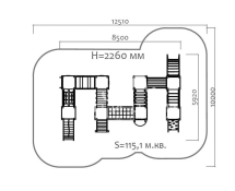 Спортивный комплекс 09022.21 для детской спортивной площадки