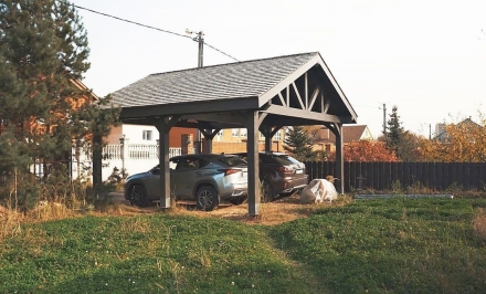 Навес для машин РИВЕР Несущий каркас, фото 6