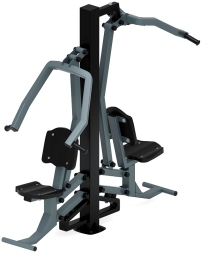 Тяга верхняя + жим от груди (серый) - Уличный тренажер двойной - СТ 027-13.И1, фото 4