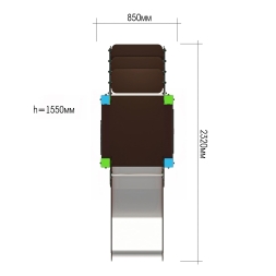 Детская горка ЛД081001 H=650 для игровой площадки, фото 3