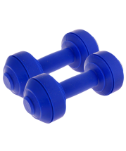 Гантели пластиковые европодвес 0,5 кг, пара, синяя