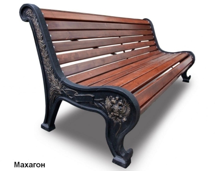 Скамейка чугунная Патриот, Лиственница 0,6 м, фото 5
