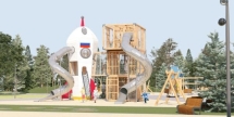 Игровой комплекс Космодром Эко 072004 для детской площадки