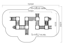 Спортивный комплекс 09021.21 для детской спортивной площадки