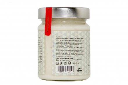 Кокосовая паста со стевией, в стекле, 265г, фото 4