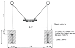Качели гнездо Прованс КЧ502.00.1 для детских площадок, фото 4