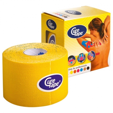Тейп кинезиологический CureTape Yellow, 5 см x 5 м, арт. 161087, желтый, фото 1