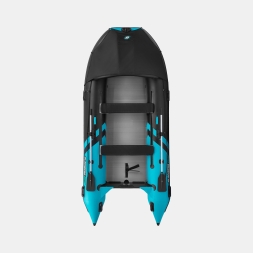 Gladiator C 400 AL ACTIVE Черно-бирюзовый моторная лодка ПВХ Алюминиевый пайол, фото 5