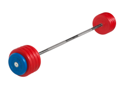 Штанга неразборная &quot;Barbell&quot; с цветными дисками d 25 мм, 50 кг