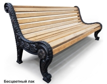 Скамейка чугунная Город, Сосна 1,5 м
