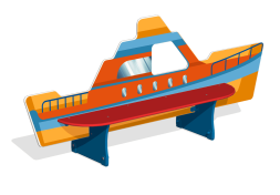 Лавочка Кораблик МФ-05.14Х двойная для детской площадки
