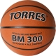 Мяч баск. &quot;TORRES BM300&quot; арт.B02017, р.7, резина, нейлон. корд, бут. камера, темнооранж-черн