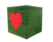 Топиари куб с сердцем, h=200см - газон Deluxe+Есо Топиари куб с сердцем, h=200см - газон Deluxe+Есо