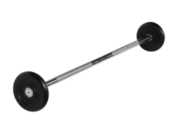 Штанга неразборная &quot;Barbell&quot; с чёрными дисками d 25 мм, 10 кг