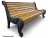 Скамейка чугунная Город, Сосна 1,8 м