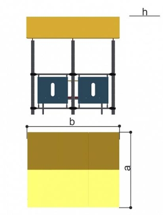 Игровой домик-беседка Romana 301.07.00 со столом и скамьями для детских площадок, фото 4