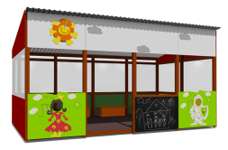 Теневой навес ВСТ 1512/1 серия Крепости 18 м2 для улицы