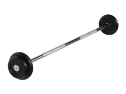 Штанга неразборная &quot;Barbell&quot; с чёрными дисками d 25 мм, 12,5 кг