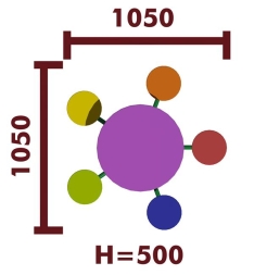 Стол детский 02005.21 для игровой площадки, фото 2