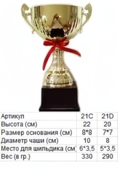 Кубок 21 C h-22см (чаша)
