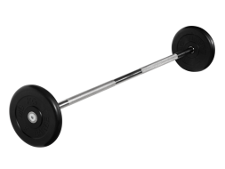 Штанга неразборная &quot;Barbell&quot; с чёрными дисками d 25 мм, 15 кг