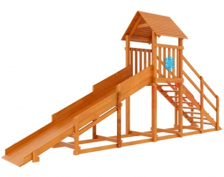 Заливная горка &quot;Снежинка&quot; с крышей, скат 4 м, фото 2