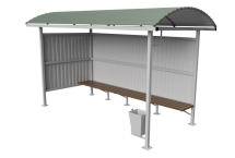 Остановочный павильон №2, 3500х2000х2540 мм, материал: профнастил, поликарбонат, дерево Остановочный павильон №2, 3500х2000х2540 мм, материал: профнастил, поликарбонат, дерево