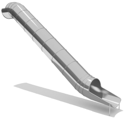 Горка из нержавеющей стали ГГТН-765.3000.005 для детской площадки