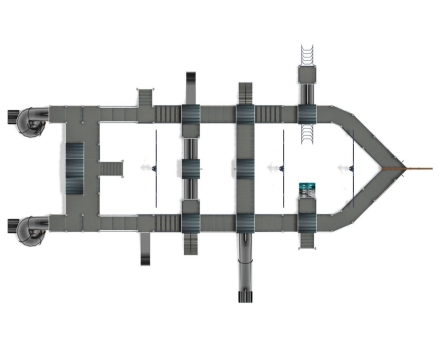 Детская игровая площадка Баркентина Лагуна (нержавейка скат) ДИК 2.03.3.06-22 H=1200 Н=1500 H=2000, фото 5