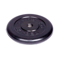 Диск обрезиненный Barbell d 31 мм чёрный 5 кг