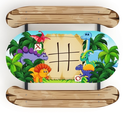 Столик детский овальный Крестики-нолики - МФ 31.01.09-03, фото 3