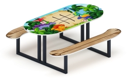 Столик детский овальный Крестики-нолики - МФ 31.01.09-03, фото 2 Столик детский овальный Крестики-нолики - МФ 31.01.09-03, фото 2